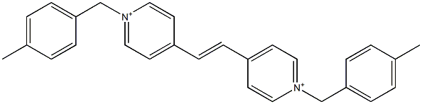 (E)-4,4'-Vinylenebis[1-(4-methylbenzyl)pyridinium] Struktur