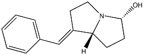 (5R,7aR)-1-Benzylidenehexahydro-1H-pyrrolizin-5-ol Struktur