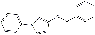 1-フェニル-3-(ベンジルオキシ)-1H-ピロール 化学構造式