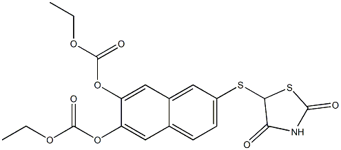  5-(6,7-Bis(ethoxycarbonyloxy)-2-naphthalenylthio)thiazolidine-2,4-dione