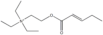 N,N,N-Triethyl-2-(2-pentenoyloxy)ethanaminium Struktur