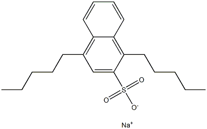 1,4-ジペンチル-2-ナフタレンスルホン酸ナトリウム 化学構造式
