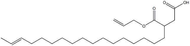 3-(15-ヘプタデセニル)こはく酸1-水素4-アリル 化学構造式