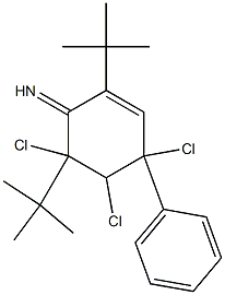 2,6-ジ-tert-ブチル-4-フェニル-4,5,6-トリクロロ-2-シクロヘキセン-1-イミン 化学構造式