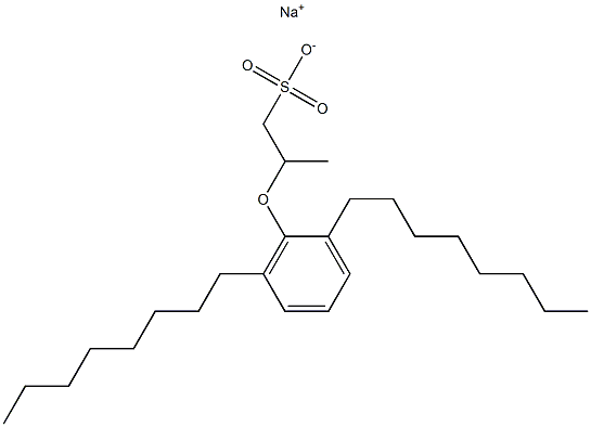 2-(2,6-Dioctylphenoxy)propane-1-sulfonic acid sodium salt Structure