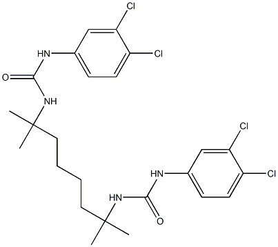 1,1'-(1,1,6,6-Tetramethyl-1,6-hexanediyl)bis[3-(3,4-dichlorophenyl)urea] Structure