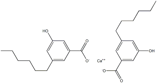 Bis(3-hexyl-5-hydroxybenzoic acid)calcium salt,,结构式