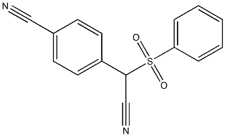 2-(4-Cyanophenyl)-2-phenylsulfonylacetonitrile,,结构式