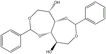 1-O,4-O:3-O,6-O-Dibenzylidene-L-glucitol Struktur