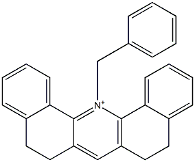5,6,8,9-テトラヒドロ-14-ベンジルジベンゾ[c,h]アクリジン-14-イウム 化学構造式