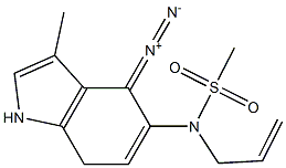 N-[[4-Diazo-4,7-dihydro-3-methyl-1H-indol]-5-yl]-N-(2-propenyl)methanesulfonamide Struktur