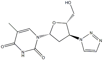 3'-(1H-1,2,3-Triazol-1-yl)-3'-deoxythymidine 结构式