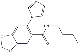 N-Butyl-6-(1H-pyrrol-1-yl)-1,3-benzodioxole-5-carboxamide Structure