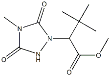 3,3-ジメチル-2-(4-メチル-3,5-ジオキソ-1,2,4-トリアゾリジン-1-イル)ブタン酸メチル 化学構造式