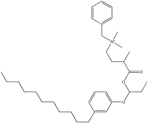 N,N-Dimethyl-N-benzyl-N-[3-[[1-(3-undecylphenyloxy)propyl]oxycarbonyl]butyl]aminium,,结构式