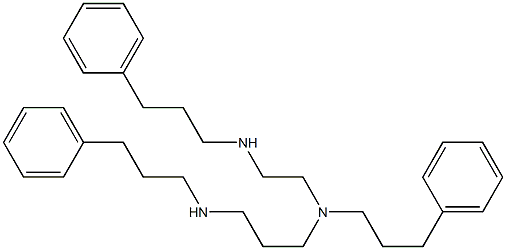 N-[2-[(3-Phenylpropyl)amino]ethyl]-N-(3-phenylpropyl)-N'-(3-phenylpropyl)-1,3-propanediamine,,结构式