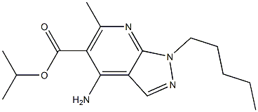 1-Pentyl-4-amino-6-methyl-1H-pyrazolo[3,4-b]pyridine-5-carboxylic acid isopropyl ester Structure