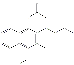 1-Acetoxy-2-butyl-3-ethyl-4-methoxynaphthalene,,结构式