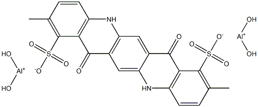 5,7,12,14-Tetrahydro-2,9-dimethyl-7,14-dioxoquino[2,3-b]acridine-1,8-disulfonic acid bis(dihydroxyaluminum) salt Structure