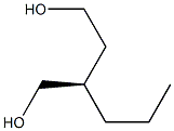 (R)-2-プロピル-1,4-ブタンジオール 化学構造式