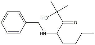 4-(ベンジルアミノ)-2-ヒドロキシ-2-メチル-3-オクタノン 化学構造式