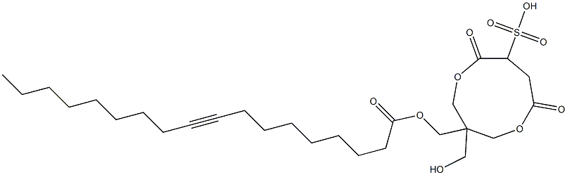 9-Octadecynoic acid [1-(hydroxymethyl)-4,7-dioxo-6-sulfo-3,8-dioxacyclononan-1-yl]methyl ester,,结构式