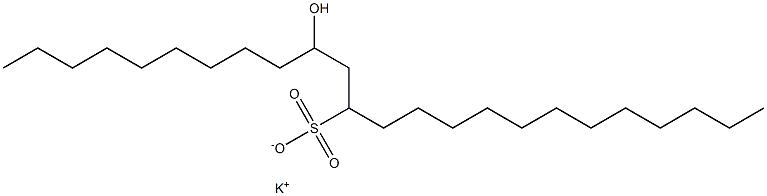 10-Hydroxytetracosane-12-sulfonic acid potassium salt 结构式