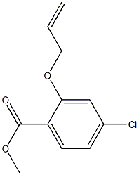 2-(アリルオキシ)-4-クロロ安息香酸メチル 化学構造式