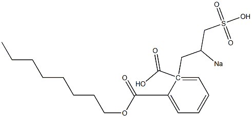 Phthalic acid 1-octyl 2-(2-sodiosulfopropyl) ester Struktur