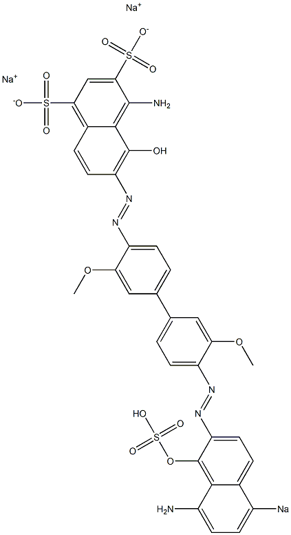 4-Amino-5-hydroxy-6-[[4'-[(8-amino-1-hydroxy-5-sodiosulfo-2-naphthalenyl)azo]-3,3'-dimethoxy-1,1'-biphenyl-4-yl]azo]naphthalene-1,3-disulfonic acid disodium salt