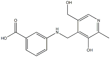 3-[[(5-(Hydroxymethyl)-2-methyl-3-hydroxypyridin-4-yl)methyl]amino]benzoic acid Structure