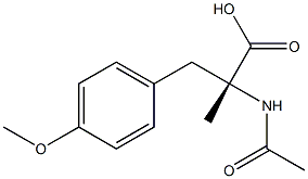 (R)-2-(アセチルアミノ)-3-(4-メトキシフェニル)-2-メチルプロピオン酸 化学構造式