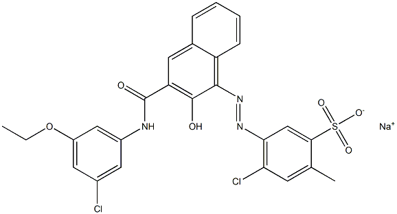 4-Chloro-2-methyl-5-[[3-[[(3-chloro-5-ethoxyphenyl)amino]carbonyl]-2-hydroxy-1-naphtyl]azo]benzenesulfonic acid sodium salt