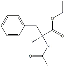 [S,(+)]-2-Acetylamino-2-methyl-3-phenylpropionic acid ethyl ester Struktur