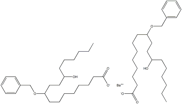 Bis(9-benzyloxy-12-hydroxystearic acid)barium salt Structure