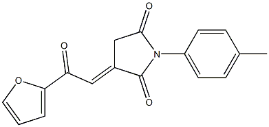 3-[(E)-[(2-Furanyl)carbonyl]methylene]-1-(4-methylphenyl)-2,5-pyrrolidinedione Structure