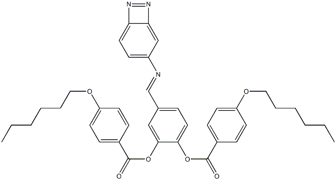 Bis[4-(hexyloxy)benzoic acid]4-[(azobenzen-4-yl)iminomethyl]-1,2-phenylene ester,,结构式