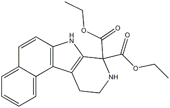 7,9,10,11-テトラヒドロ-8H-ベンゾ[e]ピリド[3,4-b]インドール-8,8-ジカルボン酸ジエチル 化学構造式