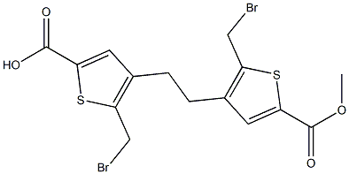 4,4'-Ethylenebis[5-(bromomethyl)thiophene-2-carboxylic acid methyl] ester Structure