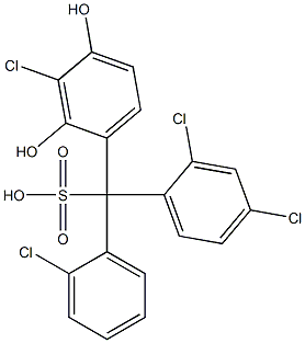 (2-Chlorophenyl)(2,4-dichlorophenyl)(3-chloro-2,4-dihydroxyphenyl)methanesulfonic acid Structure