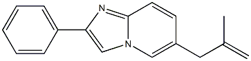 2-Phenyl-6-(2-methylenepropyl)imidazo[1,2-a]pyridine