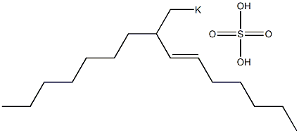 Sulfuric acid 2-heptyl-3-nonenyl=potassium ester salt Struktur