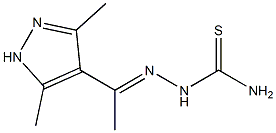 3,5-Dimethyl-4-[1-[2-[amino(thioxo)methyl]hydrazono]ethyl]-1H-pyrazole 结构式