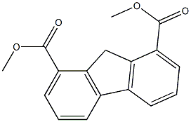 9H-Fluorene-1,8-dicarboxylic acid dimethyl ester Struktur