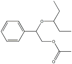 Acetic acid 2-(1-ethylpropoxy)-2-phenylethyl ester Struktur
