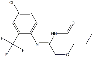 N1-Formyl-N2-[4-chloro-2-(trifluoromethyl)phenyl]propyloxyacetamidine,,结构式