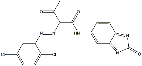 5-[2-(2,5-Dichlorophenylazo)acetoacetylamino]-2H-benzimidazol-2-one Structure