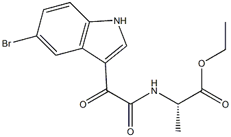 N-[[(5-Bromo-1H-indol-3-yl)carbonyl]carbonyl]-L-alanine ethyl ester,,结构式