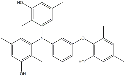 N,N-Bis(3-hydroxy-2,5-dimethylphenyl)-3-(6-hydroxy-2,4-dimethylphenoxy)benzenamine Structure