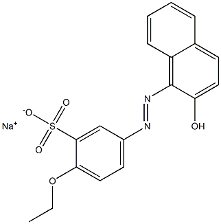2-Ethoxy-5-[(2-hydroxy-1-naphthalenyl)azo]benzenesulfonic acid sodium salt Structure